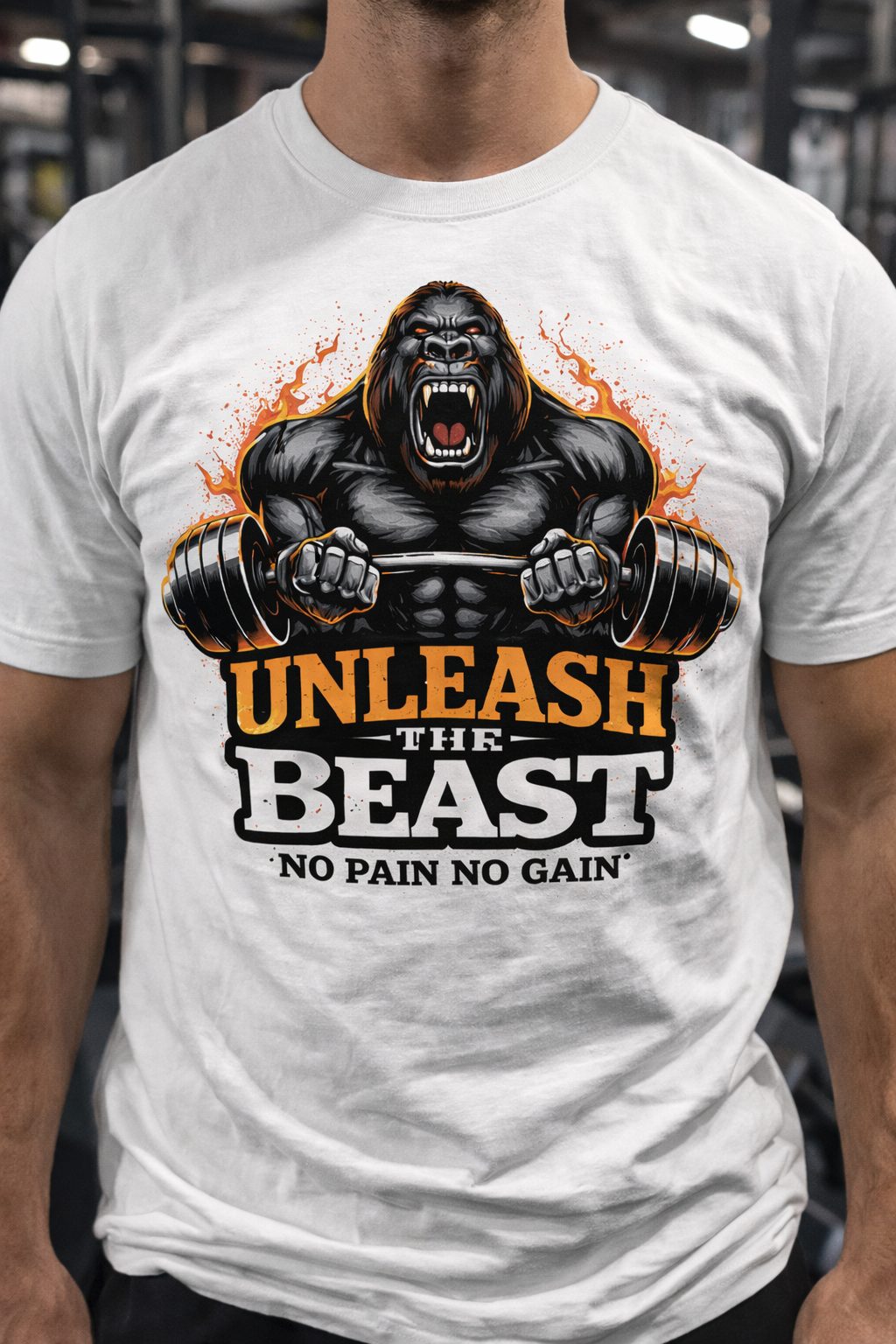 Unleash The Beast Gym T-Shirt – Motivational Workout Graphic Tee