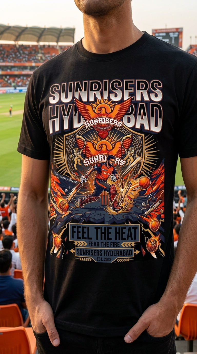 Feel the Heat – Sunrisers Hyderabad Fan T-Shirt