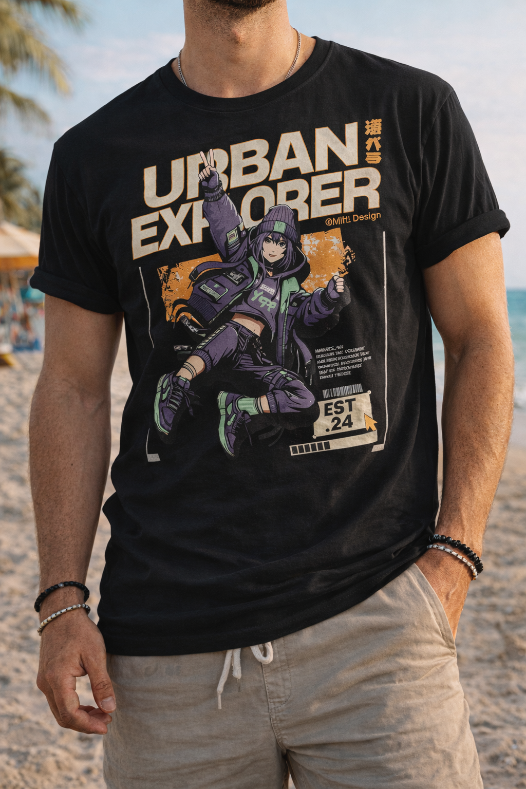 Urban Explorer Printed Travel Wear T-Shirt | Adventure Graphic Casual Tee | Trendy Travel Style T-Shirt