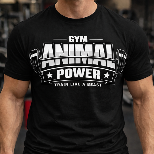 Animal Power Gym T-Shirt – Bold Workout Graphic Tee