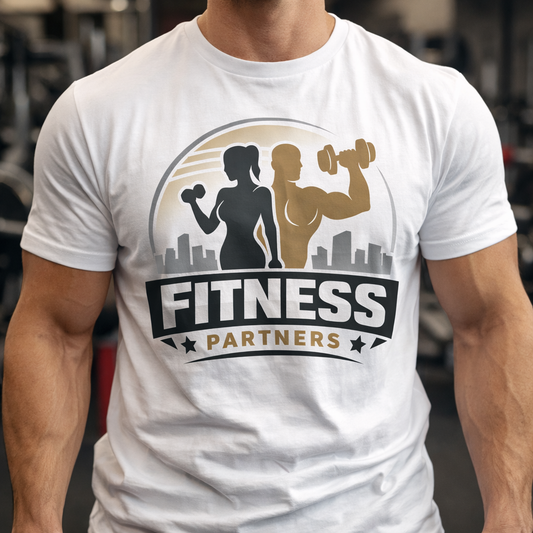 Fitness Partner Gym T-Shirt – Motivational Workout Graphic Tee