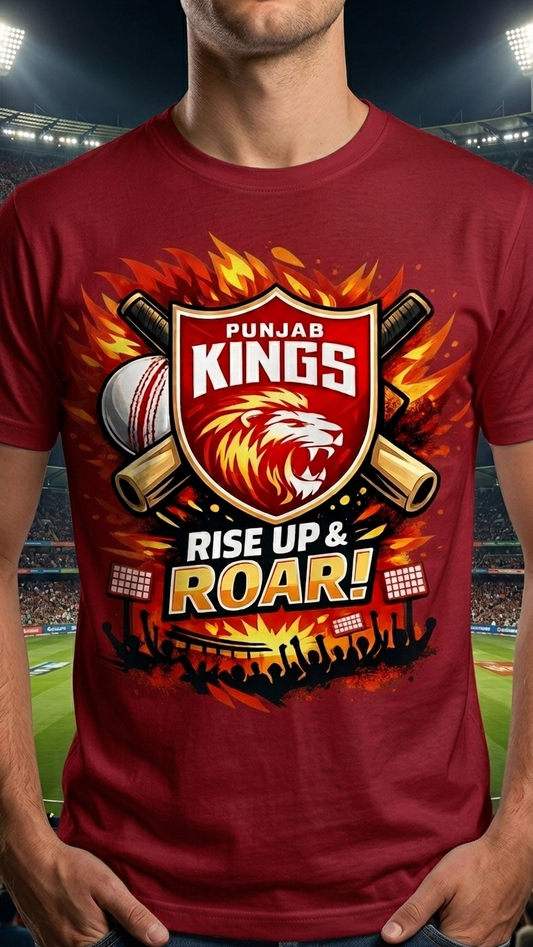 Rise Up and Roar – Punjab Kings Fan T-Shirt