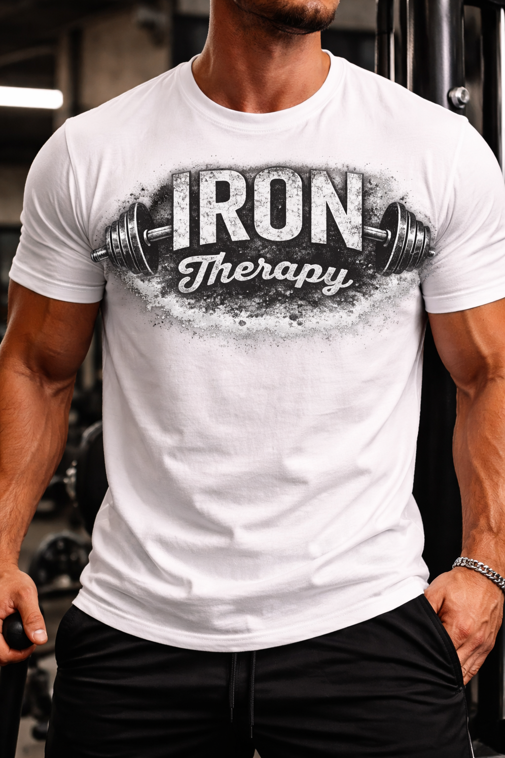 Iron Therapy Fitness Graphic T-Shirt