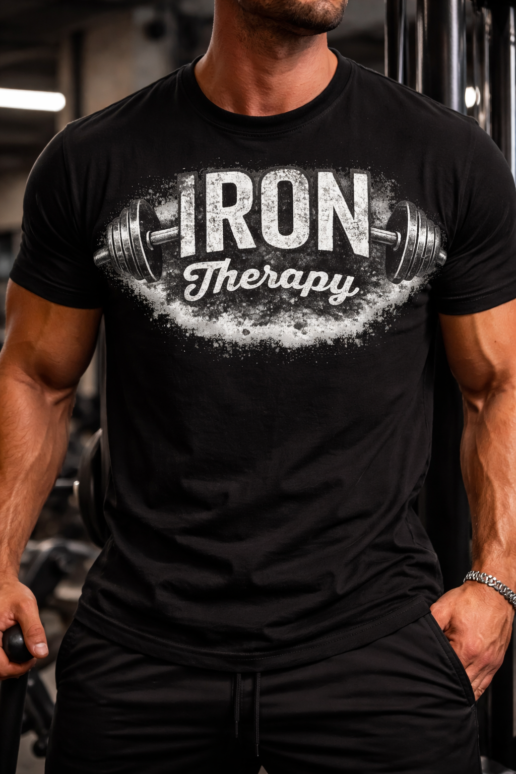 Iron Therapy Fitness Graphic T-Shirt