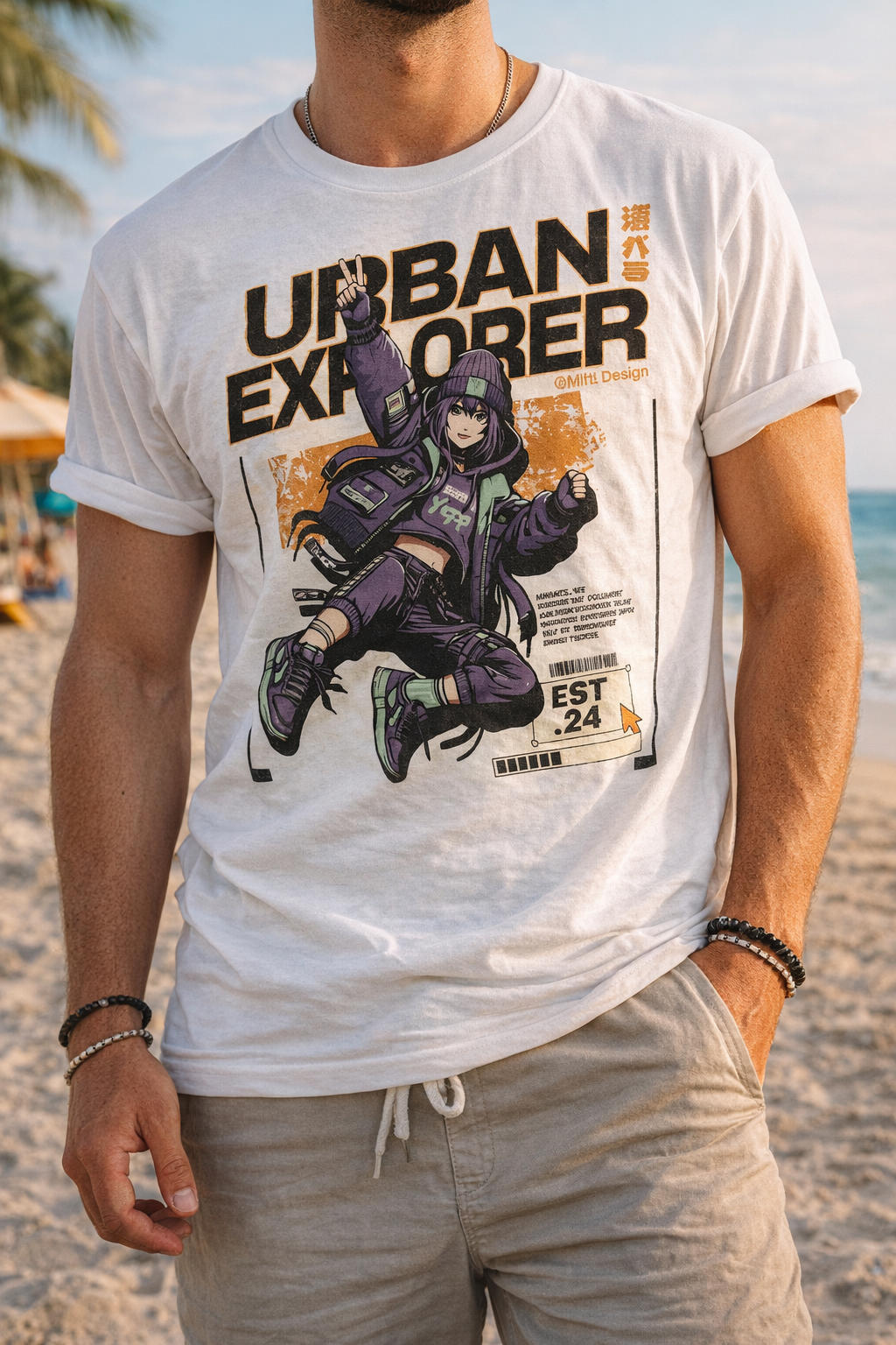 Urban Explorer Printed Travel Wear T-Shirt | Adventure Graphic Casual Tee | Trendy Travel Style T-Shirt