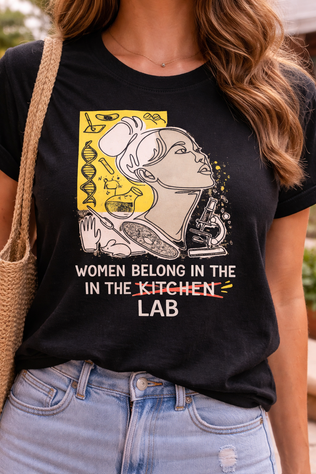 Women Belong in the Lab Graphic T-Shirt