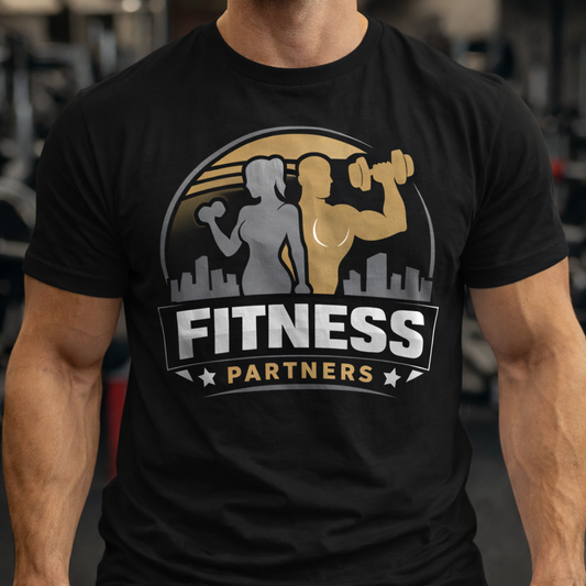Fitness Partner Gym T-Shirt – Motivational Workout Graphic Tee