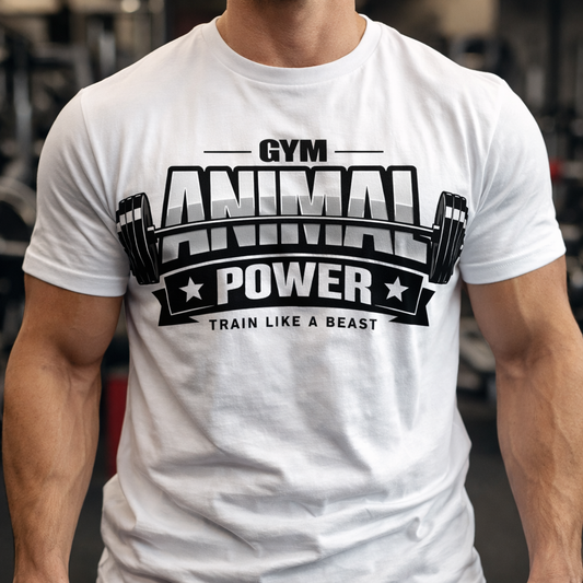 Animal Power Gym T-Shirt – Bold Workout Graphic Tee