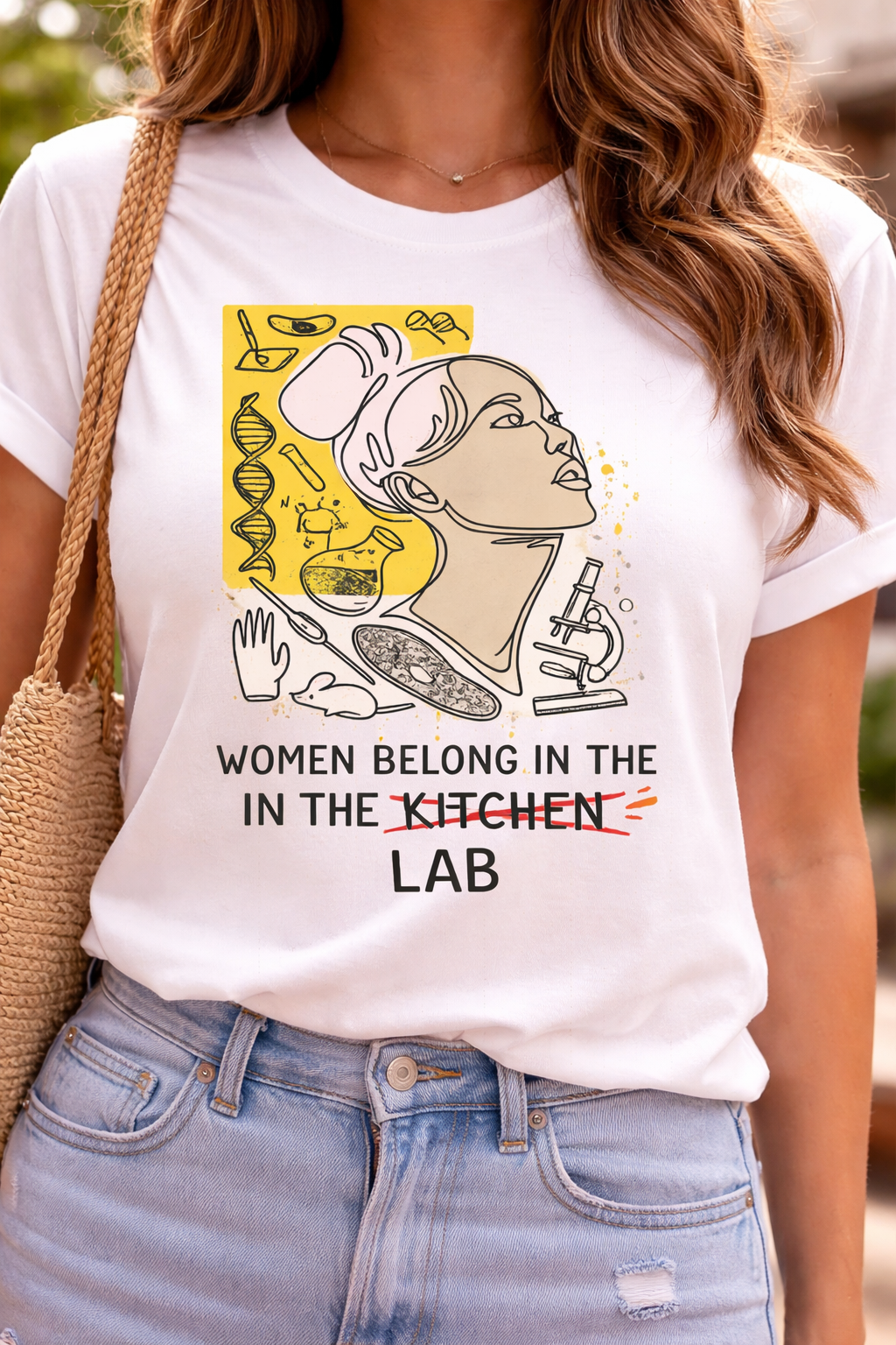 Women Belong in the Lab Graphic T-Shirt