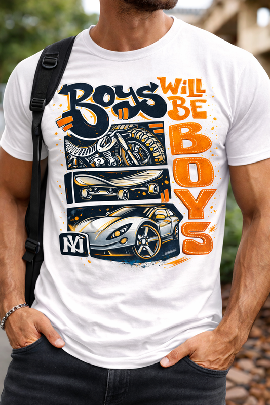 Boys Will Be Boys Printed T-Shirt – Casual Attitude Wear