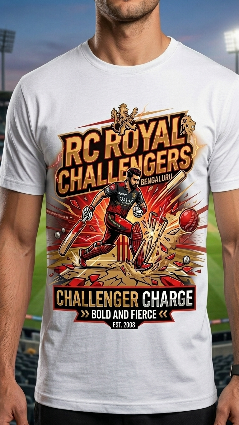 Challengers Charge – Rajasthan Royals Fan T-Shirt