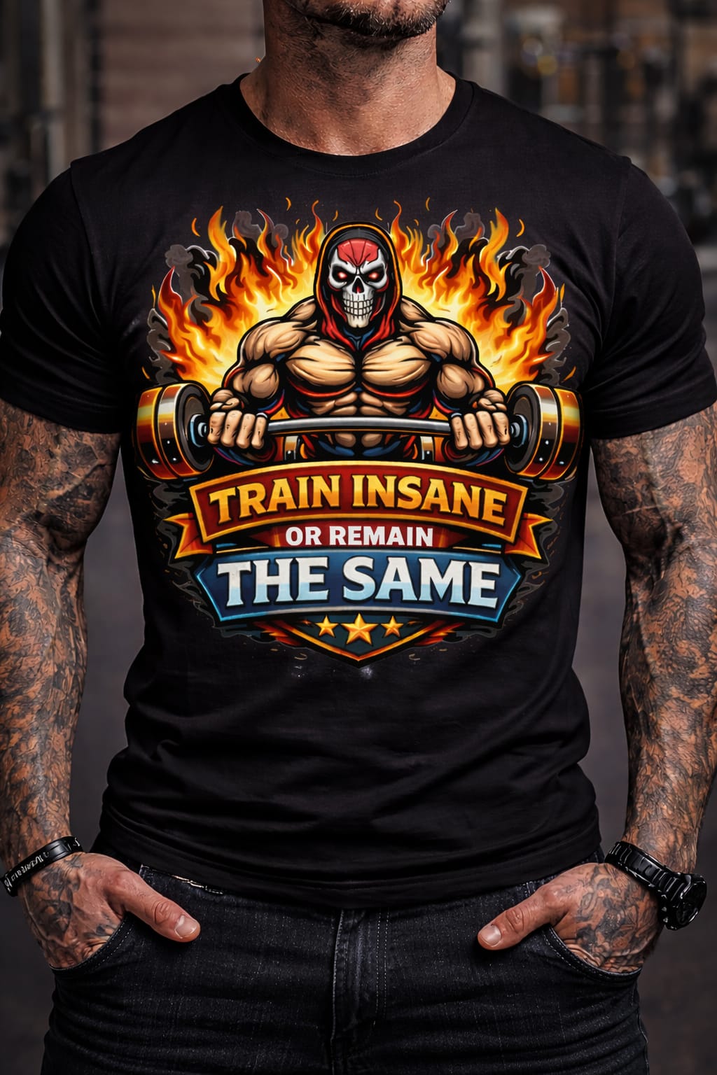 Train Insane Graphic Gym T-Shirt – Motivational Fitness Apparel