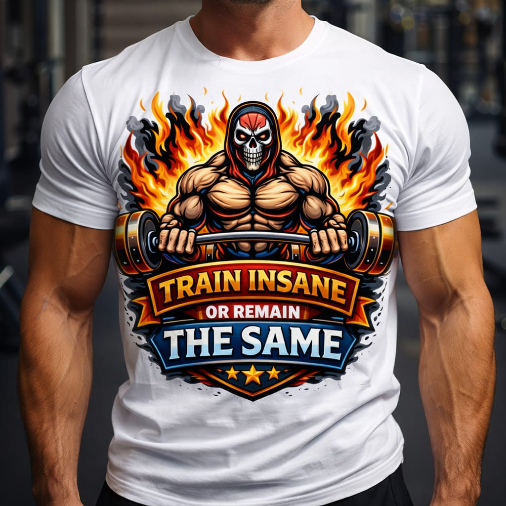 Train Insane Graphic Gym T-Shirt – Motivational Fitness Apparel