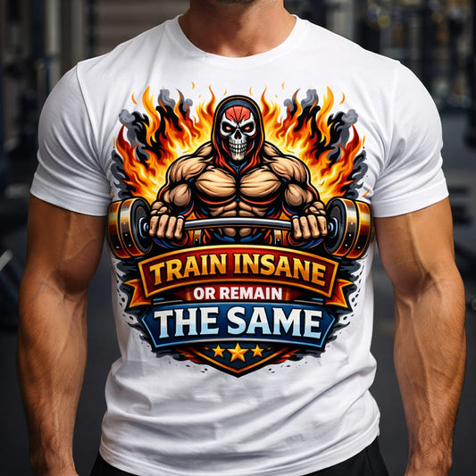 Train Insane Graphic Gym T-Shirt – Motivational Fitness Apparel