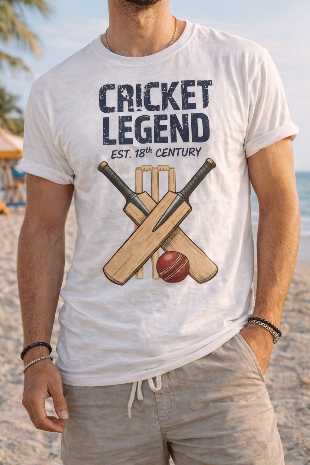 Cricket Legend T-Shirt – Vintage Cricket Graphic Tee EST. 18th Century