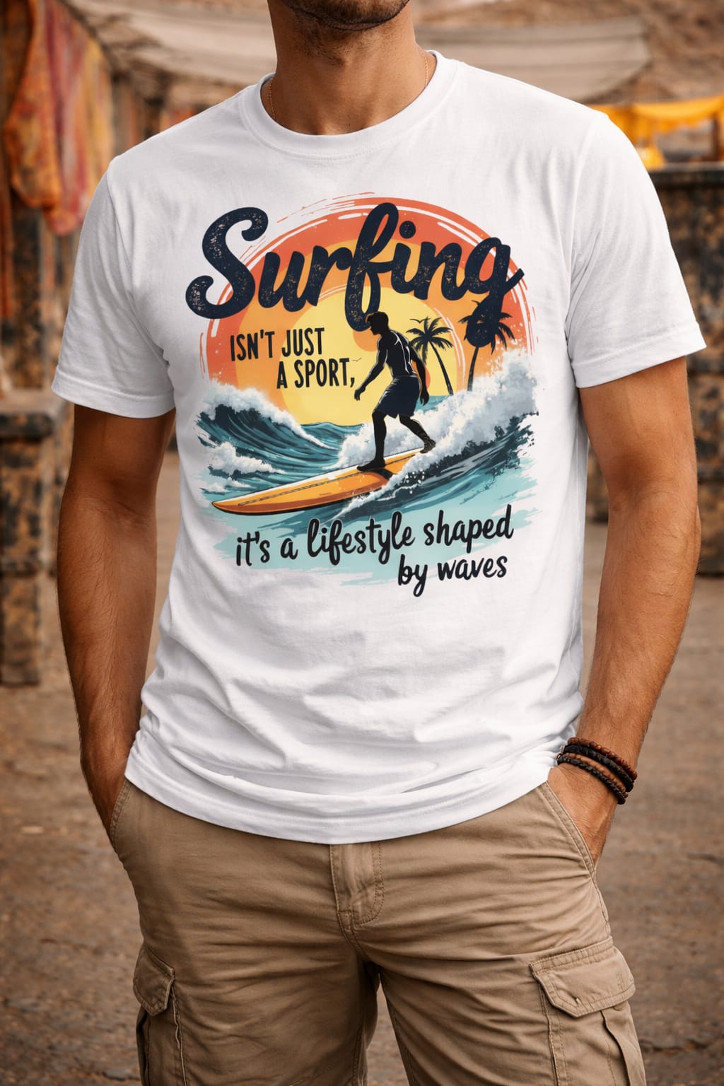 Surfing Lifestyle Graphic Tee – Ride the Wave